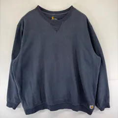 古着 カーハート Carhartt スウェット Vガゼット ワンポイントロゴ トレーナー 大きいサイズ 3XL  ネイビー系 メンズのサムネイル