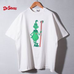 90s USA製 Dr. Seuss ドクター スース グリンチ Tシャツ XL ホワイト ヴィンテージ The Grinch ヘインズ Hanes ヴィンテージT オーバーサイズ ビッグシルエット ストリート 古着 b6025