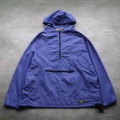80's-90's USA製 L.L.Bean Mountain Classic Anorak Hoodie パープル単色 ジップ付カンガルーポケット ドローコード付き アウトドア  シティー アメカジ マウンテンパーカー 古着 人気のサムネイル