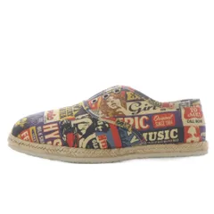 ヒステリックグラマー HYSTERIC GLAMOUR スリッポン スニーカー エスパドリーユ アメコミ柄 キャンバス 7 マルチカラー /YO22のサムネイル