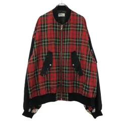 KIDILL キディル 22SS オーバーサイズチェックNMA-1ジャケット KL568 レッド ブラック Fのサムネイル