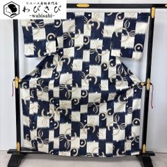 夏着物 浴衣 四角に絞り模様 白色 K-6149 - メルカリ