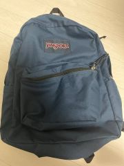 JANSPORT ネイビー コーデュロイリュック - メルカリ
