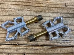 CRUPI スクエアゲージペダル チタンスピンドル オールドミッドBMX
