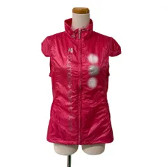 クレージュ courreges ジャケット 上着 ロゴ プリント ナイロン フレンチスリーブ フルジップ 9（38） ピンク /EH ■ECG006のサムネイル