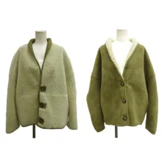 イザベル マラン エトワール ISABEL MARANT ETOILE リバーシブルジャケット シープスキン リアルレザー 本革 羊革 スエード ボア ブルゾン 34 ベージュ アイボリー 長袖 /PP ■GY11のサムネイル
