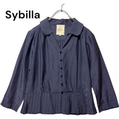 Sybilla シビラ シルク✖️コットン ギャザーシアーブラウス ノー 