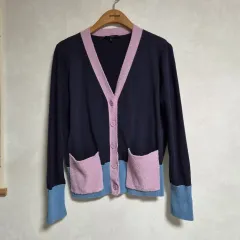 M COS カラーブロック Vネックカーディガン (使用感X)のサムネイル