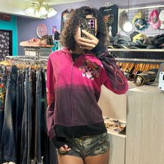 Y2K】Don Ed Hardy ジップアップパーカー スカル ラインストーン