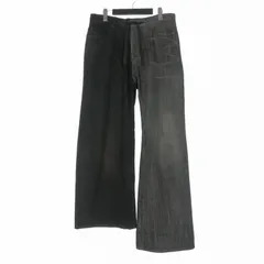 バレンシアガ BALENCIAGA 24AW Fifty-fifty 再構築 ダメージ加工 ドッキングデニムパンツ ジーンズ XS ブラック 黒 793766 国内正規のサムネイル