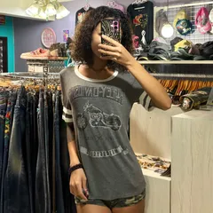 Harley-Davidson ハーレー　ハーレーダビットソン　レディース　Y2K Sサイズ　Tee Tシャツ ラインストーン　バイクのサムネイル