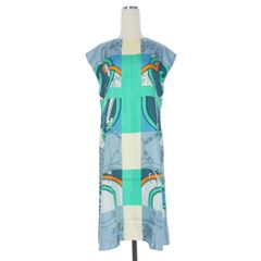 極美品★HERMES★シルク★紫陽花色★ベルト付★ロングワンピース 極美品☆HERMES☆シルク☆紫陽花色☆ベルト付☆ロングワンピース