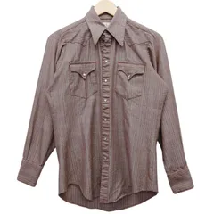 Rockmount Ranch Wear ロックマウントランチウェア ウエスタンシャツ ブラウン チェック 長袖 スナップボタン メンズ CUSTOM FIT 実寸S相当 アメカジ ヴィンテージ風 カントリー USA人気 古着 羽織り レイヤード 定番のサムネイル