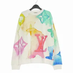 ルイヴィトン LOUIS VUITTON 21SS モノグラム ウォーターカラー ジャイアント クルーネック スウェット トレーナー 長袖 M ホワイト/マルチカラー RM211V AU4 HLY02W 国内正規のサムネイル