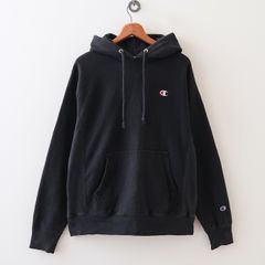 90s チャンピオン USA製 スクリプト 前V パーカー 黒 カニエウエスト