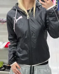 (M) PUMA プーマ レディース キャット ロゴ パイピング ウィンドブレーカー ジャケットのサムネイル
