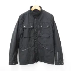 シーピーカンパニー C.P.COMPANY コート ジップアップ スタンドカラー 比翼 別布 ナイロン 黒 ブラック 50 ☆AA★のサムネイル