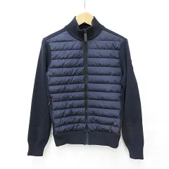カナダグース CANADA GOOSE ジャケット ハイブリッジ ニットジャケット ライトダウン ウール ナイロン 6830M ネイビー 紺 S のサムネイル