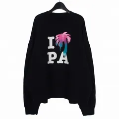 パームエンジェルス PALM ANGELS 23SS I LOVE PA CREW スウェット トレーナー L ブラック 黒 PMBA026S23FLE0021084のサムネイル