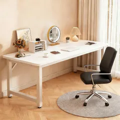 ★新品★オフイスデスク デスク コンパクト パソコンデスク 60*40cm 木製 学習デスク PCデスク 省スペース 勉強机 作業机 仕事用 white ホワイト 360ae991のサムネイル