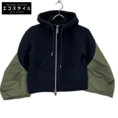 sacai　サカイ　23年 23-06681 ネイビー MA-1 Sponge Sweat Hoodie ブルゾン　1のサムネイル