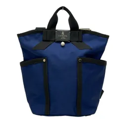 LANVIN en Bleu(ランバンオンブルー) リュックサック - ネイビー×黒 リボン/パール レザーのサムネイル