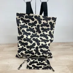 美品 WEEKEND Max Mara ウィークエンド マックスマーラ トートバッグ/ポーチ 2点セット バタフライ柄/蝶 アイボリー×ブラック[OA05067]のサムネイル