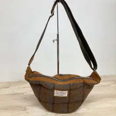 美品 Harris Tweed ハリスツイード ショルダーバッグ/三日月型 ブラウン系 チェック柄 ウール/ツイード 斜め掛けバッグ[OA05069]のサムネイル