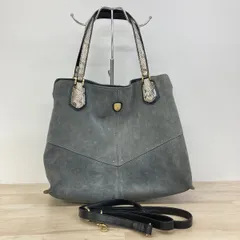 美品 TOPKAPI TREASURE/トプカピ トレジャー 2way トートバッグ/ショルダーバッグ グレー パイソン調[OO00078]のサムネイル