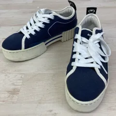 DIESEL/ディーゼル S-MERLEY LC スニーカー 23cm ネイビー Y01929 PR012 T6062 キャンバス 厚底 靴 レディース[OM03467]のサムネイル