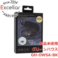 [bn:15] グリーンハウス　オープンイヤーワイヤレスイヤホン イヤーフックタイプ　GH-OWSA-BK　ブラックのサムネイル