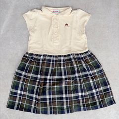 新品♥︎ミキハウス チェックワンピース イエロー100 日本製 リーナ