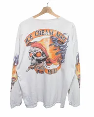ANVIL（アンビル） I.C.M.F.H. ヘンリーネック ロングスリーブTシャツ スカル ファイヤーパターン XLのサムネイル