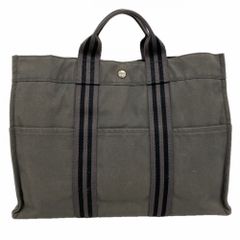 オールド エルメス フールトゥMM トートバッグ キャンバス フェード