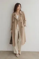 MIXXO ミッソ ベージュ ロング トレンチコートのサムネイル
