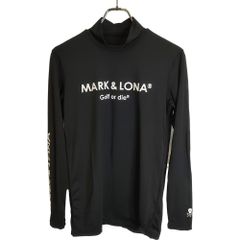 新品☆MARK＆LONA T-LINE44黒ハイネックカットソー 袖ロゴ＆スカル