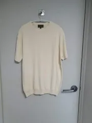 100 105) ブギホリデー ニット 半袖Tシャツ ベージュのサムネイル