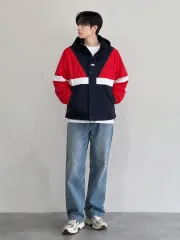 FILA フィラ ウィンドブレーカー ジャケット ネイビー/レッド/白のサムネイル