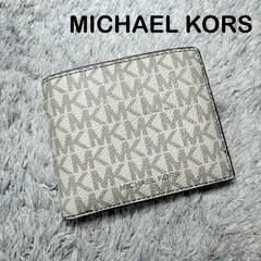 MICHAEL KORS マイケルコース 二つ折り財布 クーパー MKシグネチャー ホワイト メンズのサムネイル