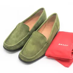 バリー ローファー スリッポン スウェード レザー シューズ ブランド 靴 イタリア製 レディース 35.5サイズ グリーン BALLY 【中古】のサムネイル