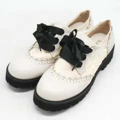 アクシーズファム ドレスシューズ 厚底 レース ブランド 靴 白 レディース Lサイズ ホワイト axes femme 【中古】のサムネイル