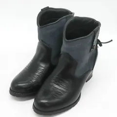 アクシーズファム ショートブーツ ウエスタン チャンキーヒール ブランド シューズ 靴 黒 レディース Mサイズ ブラック axes femme 【中古】のサムネイル