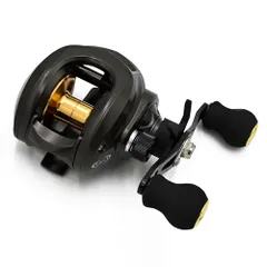 waku fimac ベイトリール 右 左 ハンドル ジギング対応 最大ドラグ力8kg 13+1BB ブラック×ゴールドスプール 海水淡水兼用 バス釣り シーバス ロックフィッシュ送料無料 111fa808のサムネイル