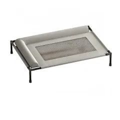 chookey 犬 ベッド メッシュ 夏用 猫 キャンピングベッド ドッグコット 高床式通気ペットベット (グレー, M)のサムネイル