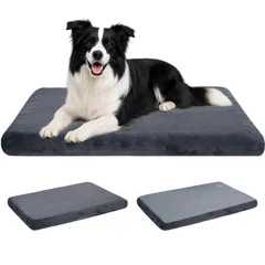 EMPSIGN ペットマット 犬クッション 犬 ベッド 猫 ベッド 小屋・ケージ用 室内用 リバーシブル 夏用・冬用 通年使える 四季 暑さ対策・寒さ対策 通気性いい 丁度いい厚さ 中型犬 大型犬 オールシーズン 取り外せるカバー 防水 撥水 洗える 老犬 子のサムネイル