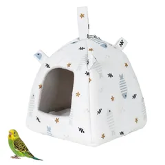 バードテント 鳥の巣 小鳥ハウス 吊り下げ ペットベッド 14x14cm ケージ用のサムネイル