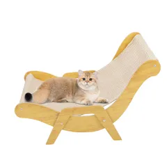 Verocis 猫 ベッド 爪とぎ バリバリベッド ダンボール 木製 取り外し可能 耐荷重15kg 時間つぶし ペットトイ 遊びスペース (ソファー)のサムネイル