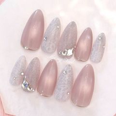 No.129オーダー♡ワンホン韓国フレンチガーリー量産型スナ系ネイル