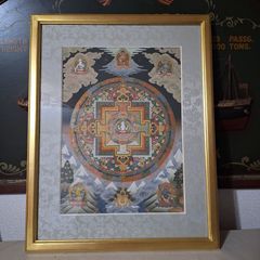 タンカ 六道輪廻図 肉筆 細密画 チベット密教 仏教美術 仏画 L - メルカリ