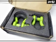 【未使用★アウトレット品】MIDOU Jeep ラングラー 3/4インチ Dリング シャックル セット シャックル本体 2個 ワッシャー付き グリーンのサムネイル